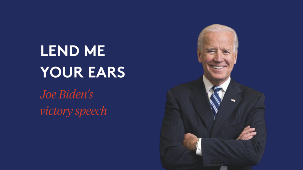 President Joe Biden on blue background